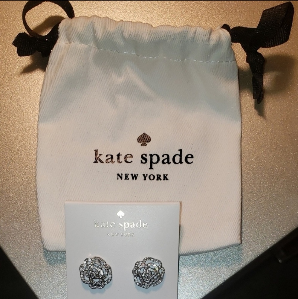 *NOT FOR SALE* Kate Spade pave rose earrings